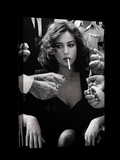A woman smoking